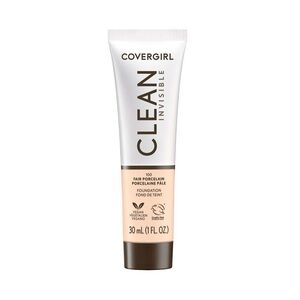 CoverGirl Clean Invisible Foundation – 100 Fair Porcelain – 1 fl oz (30 ml)